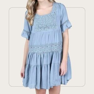 NWOT ❤ ALTAR'D STATE BOHO STYLE LACE DETAIL TUNIC SZ SMALL